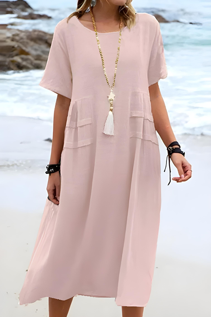Solanas | Bequemes Kleid mit Bauchbedeckung