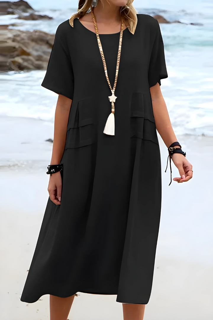 Solanas | Bequemes Kleid mit Bauchbedeckung