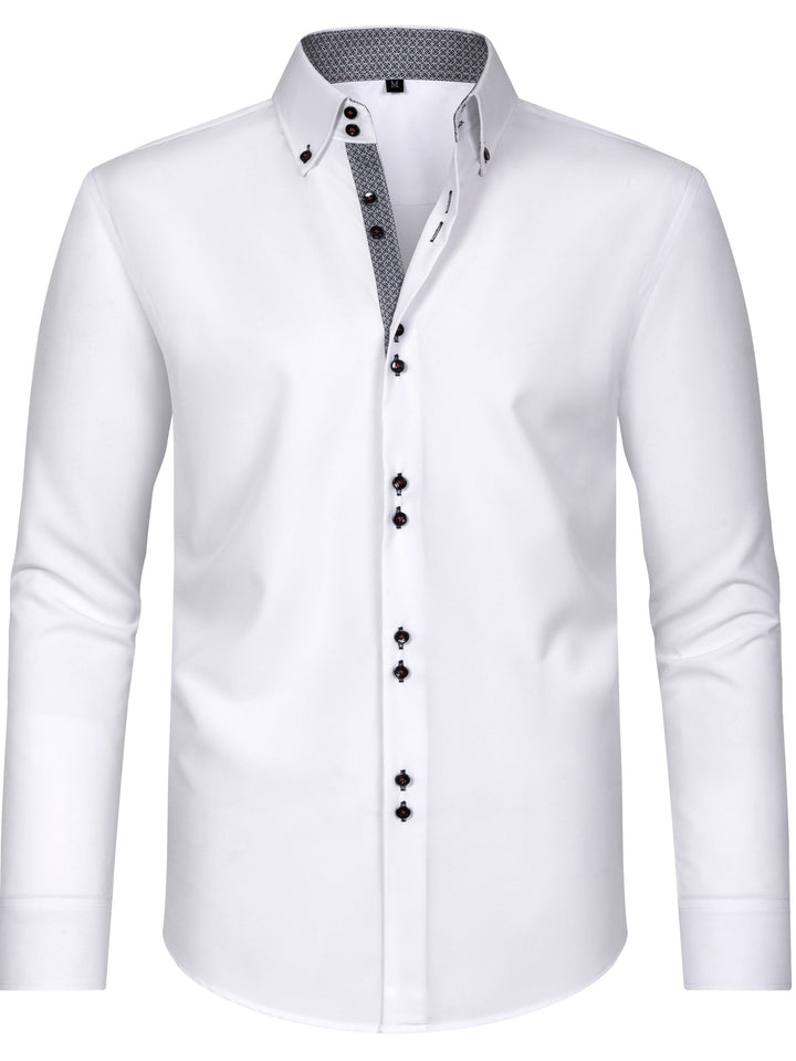 Nico™ - Herren-Langarm-Polohemd mit stilvollem Knopfverschluss