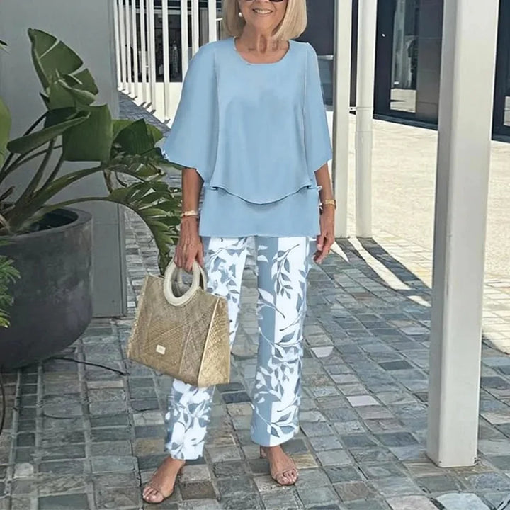 Imani | Trendiges zweiteiliges Set aus Oberteil und Hose