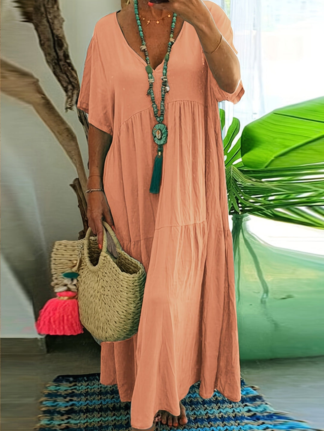 Juvy | Plus Size Bauchweg-Kleid mit Rüschen