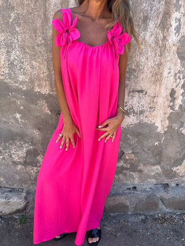 Rowyn | Blumenkleid mit U-förmigem Ausschnitt
