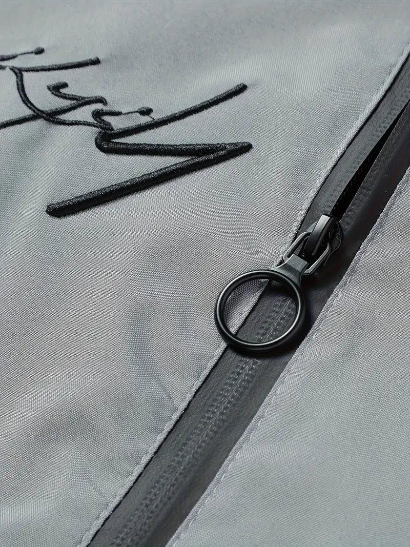 Hermann | Lässige Bomberjacke Mit Gesticktem Buchstaben Für Männer