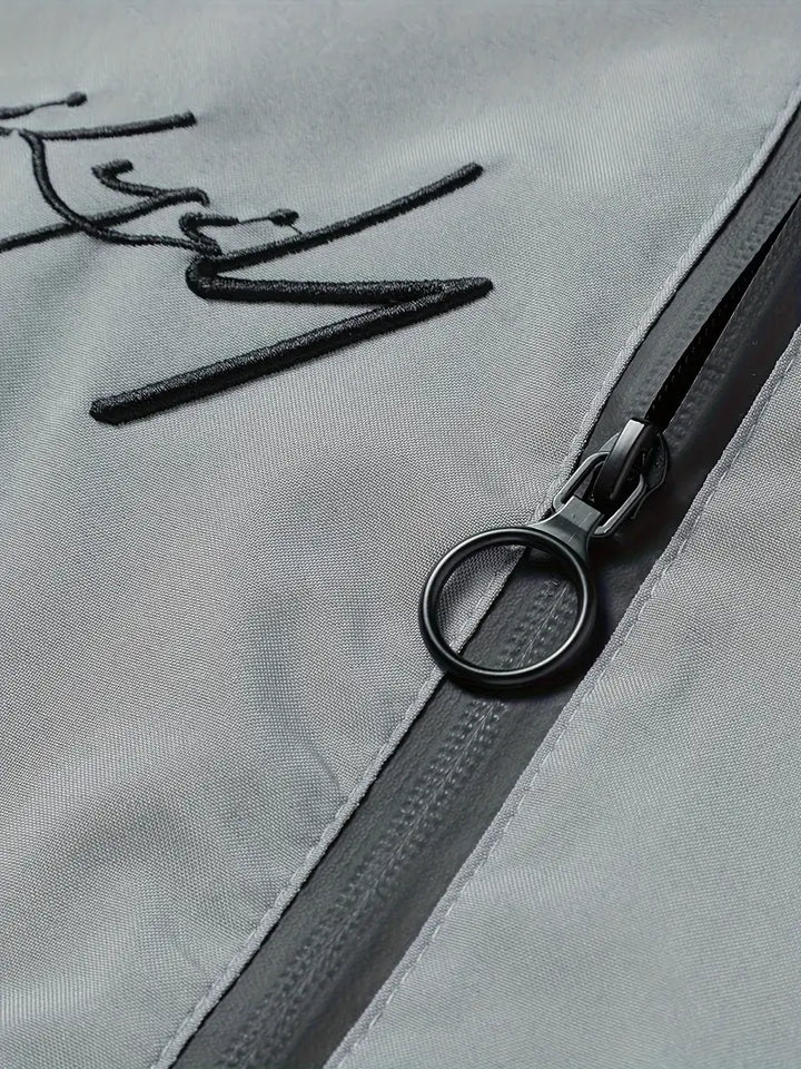 Hermann | Lässige Bomberjacke Mit Gesticktem Buchstaben Für Männer