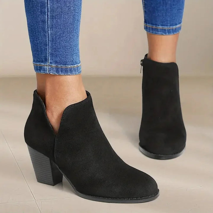 Veronika | Damenstiefel mit dickem Absatz