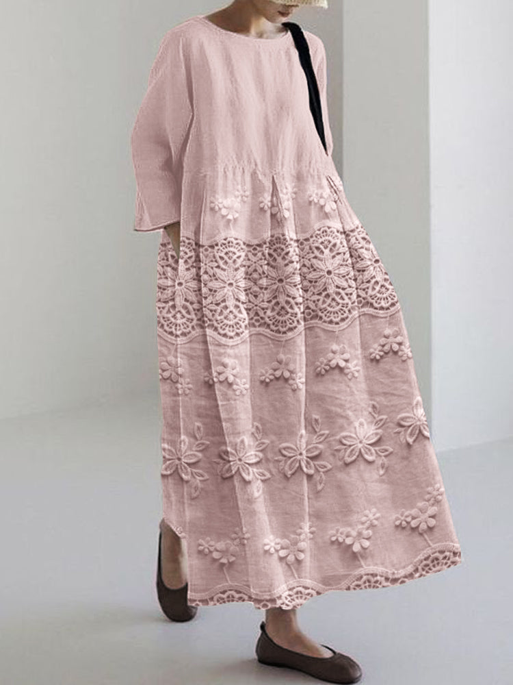 Ember | Spitzenbedrucktes Kleid