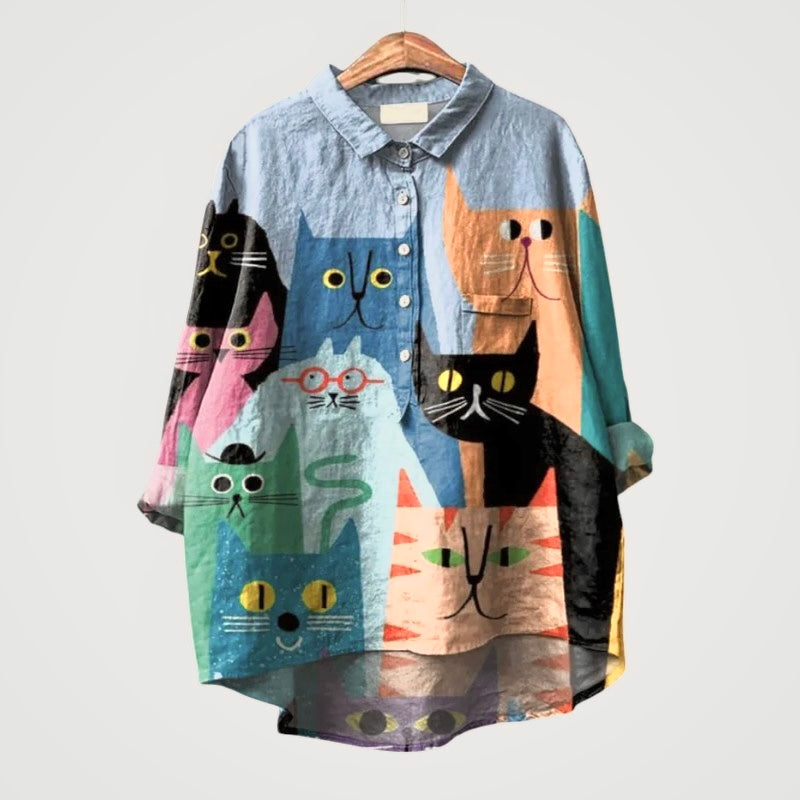 Franziska | Oversized-Hemd mit Hunde-Design