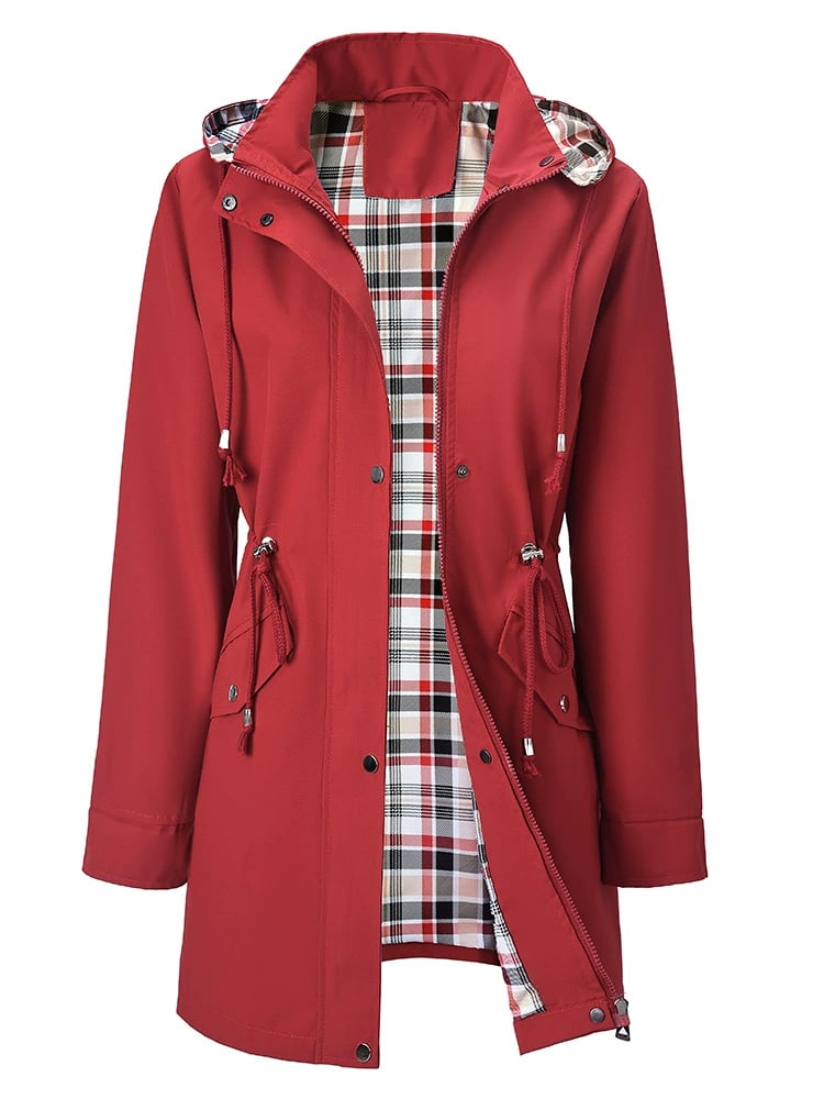 Sierra | Wasserdichte Karierte Regenjacke