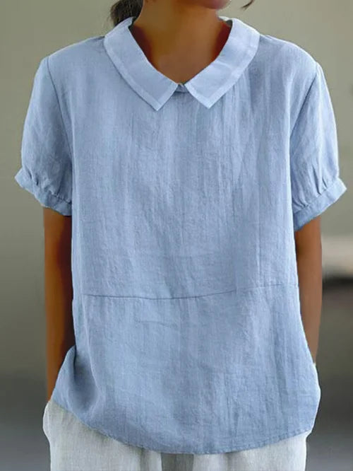 Reina | Bluse mit Kragen und lockerer Passform
