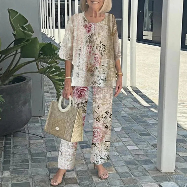 Imani | Trendiges zweiteiliges Set aus Oberteil und Hose