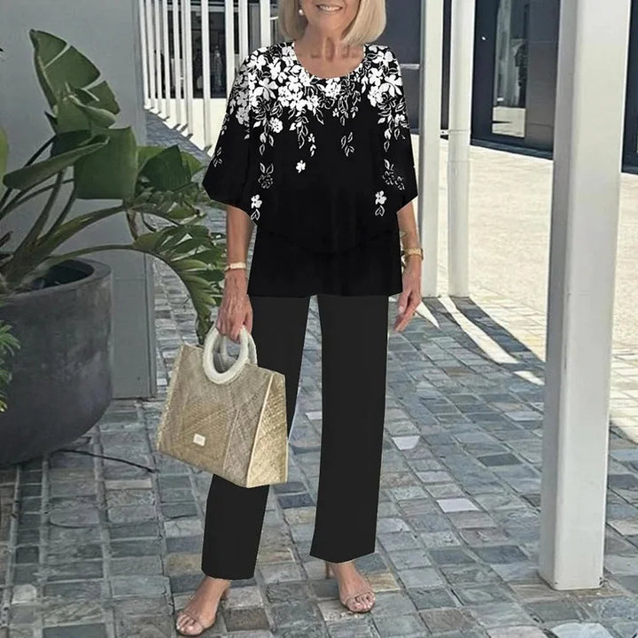 Imani | Trendiges zweiteiliges Set aus Oberteil und Hose