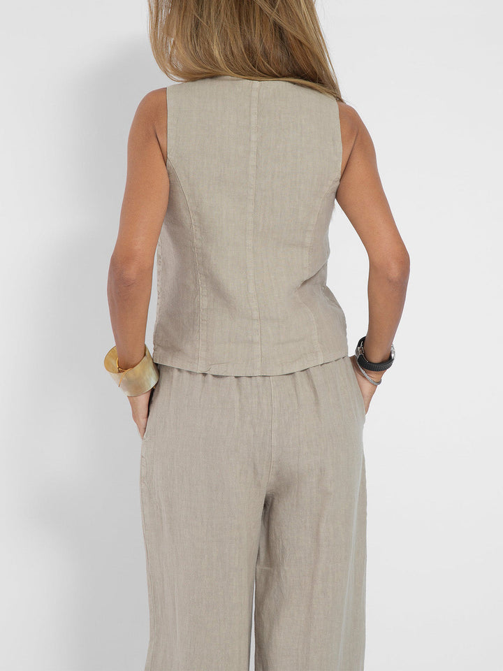Elle | Weste und weite Hose Set