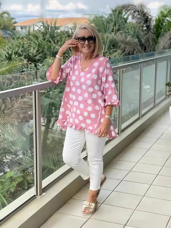 Chissy | Stylische V-Ausschnitt Bluse
