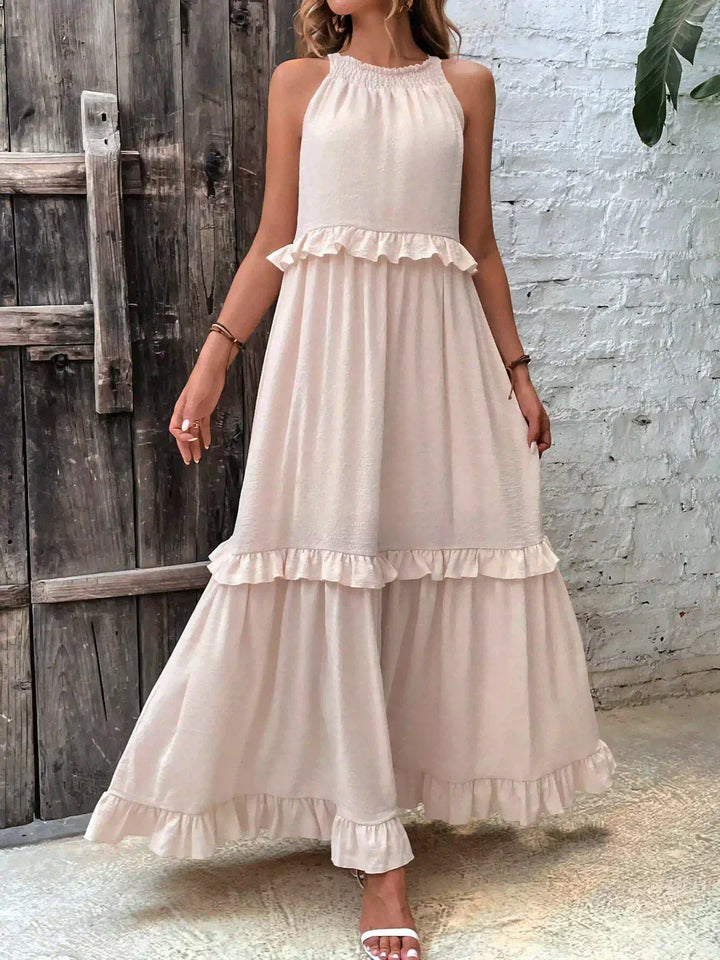 Valery | Halter Ruffle Maxi Kleid