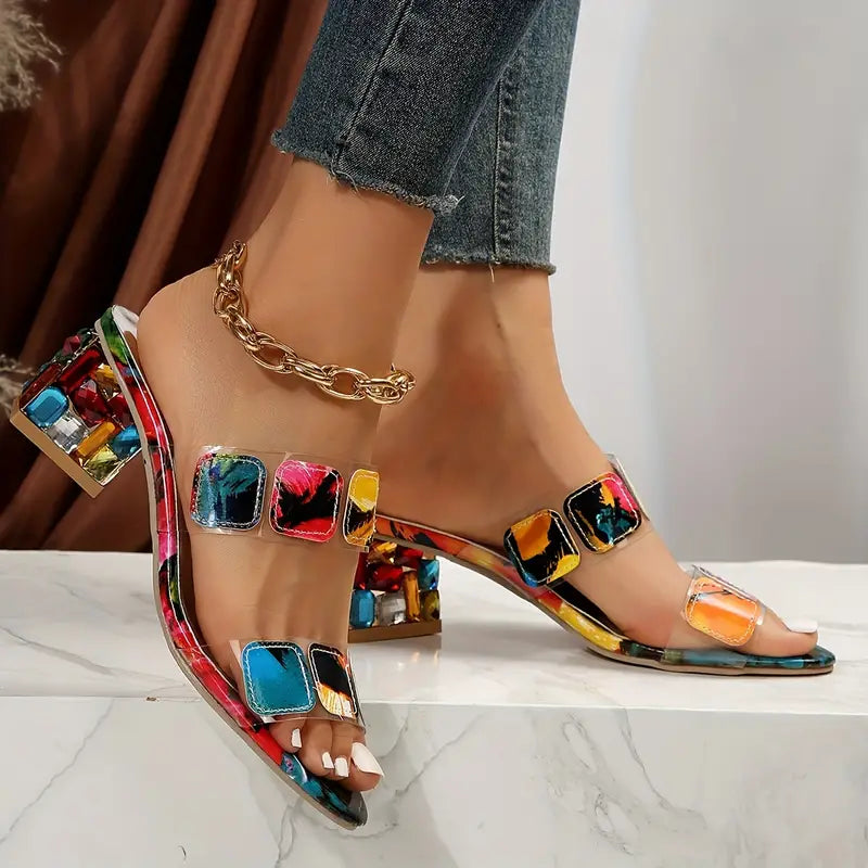 Galilea | Bunte Sandalen mit doppelten Riemen