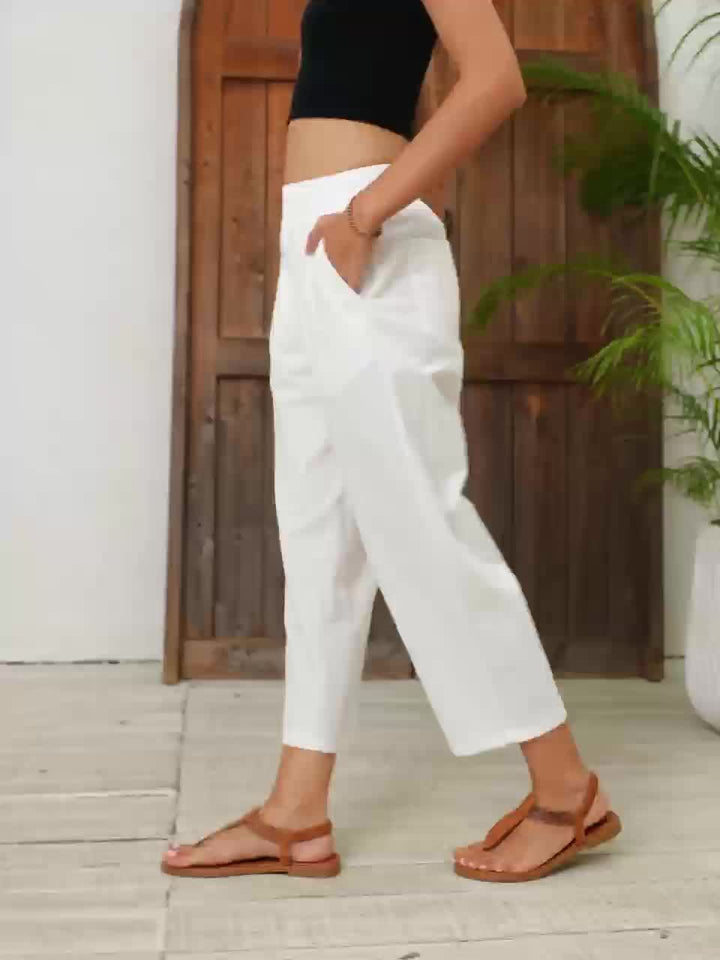 Rachelle | Bequeme Capri mit elastischem Bund