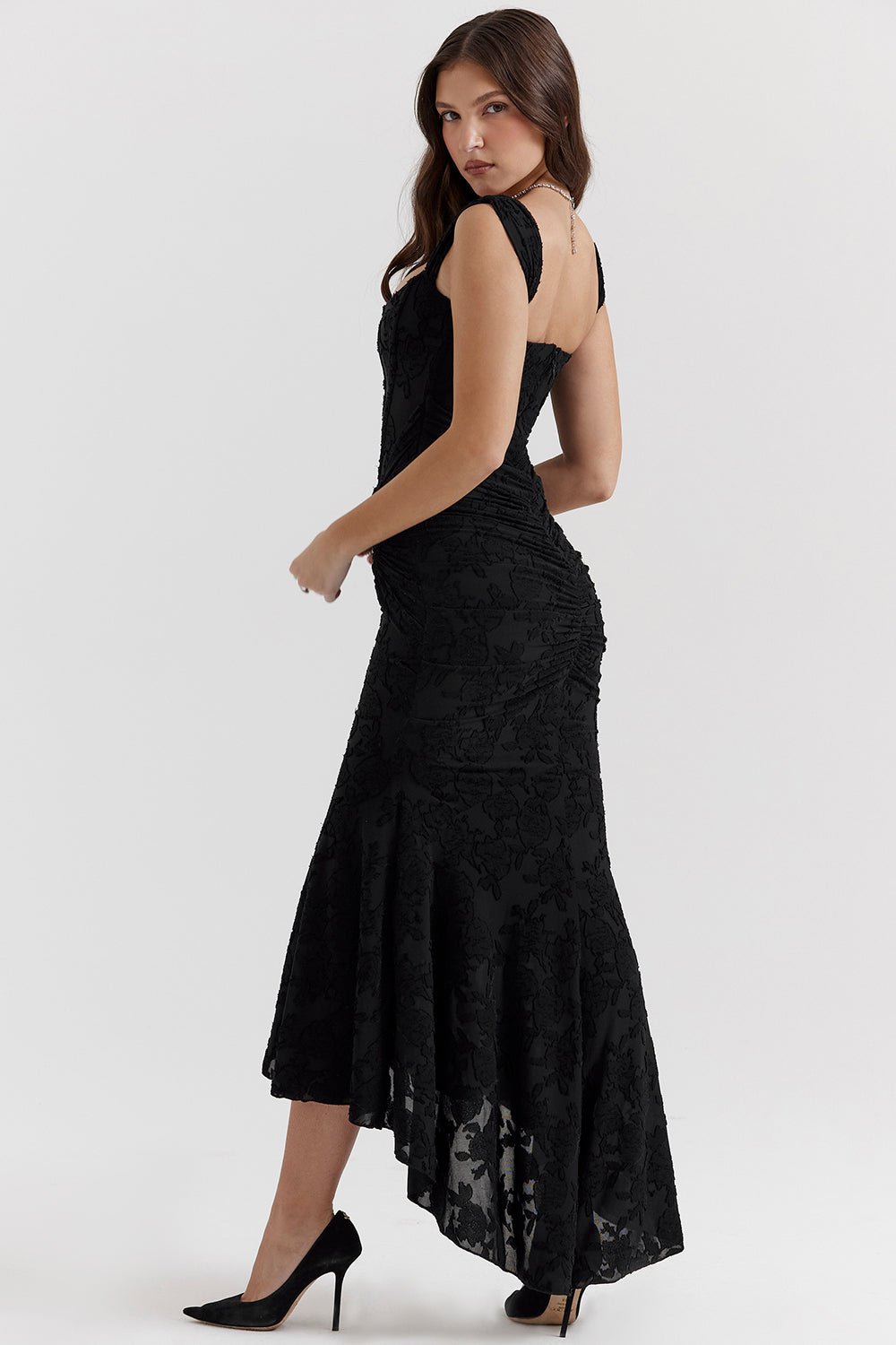 Bonnie | Ärmelloses Raffung Bodycon Abendkleid