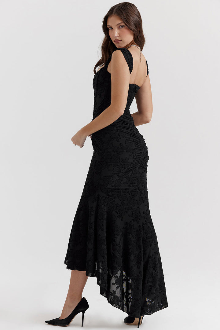 Bonnie | Ärmelloses Raffung Bodycon Abendkleid