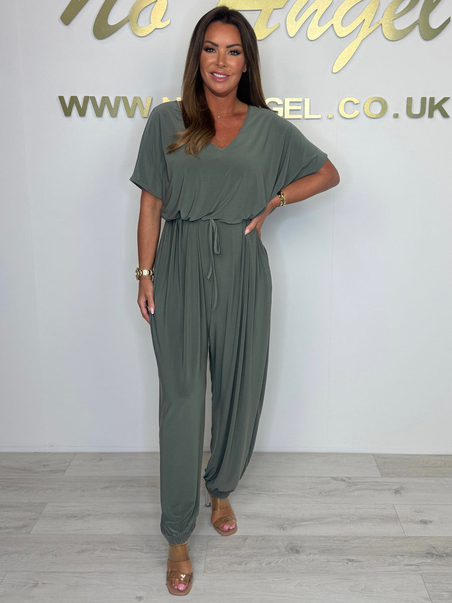 Darby | V-Ausschnitt Bindeträger Jumpsuit