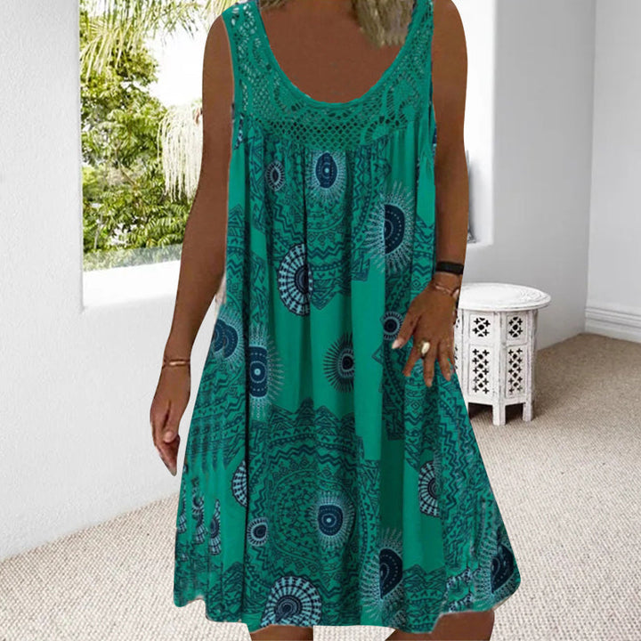 Padie | Lässiges sommerliches ärmelloses Kleid
