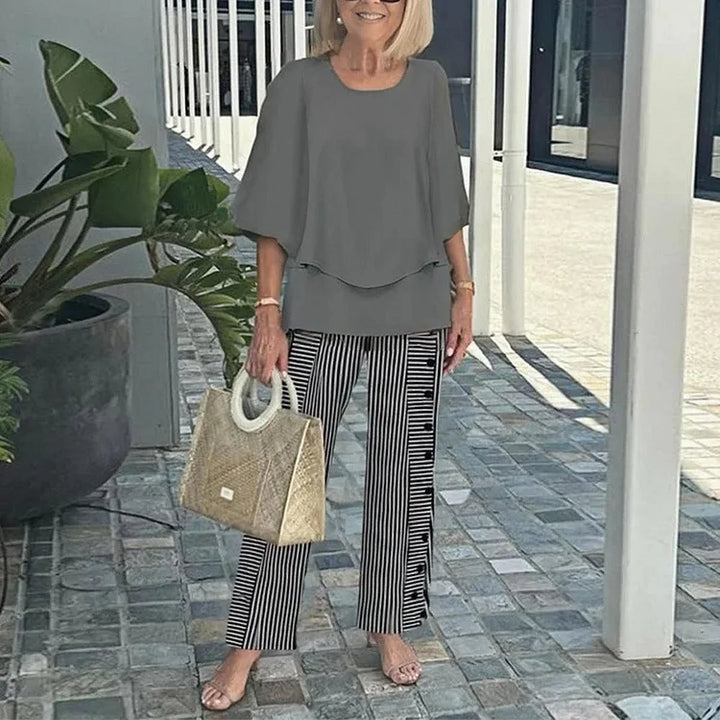 Imani | Trendiges zweiteiliges Set aus Oberteil und Hose