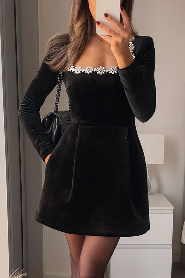 Meilani | Mini Samtkleid