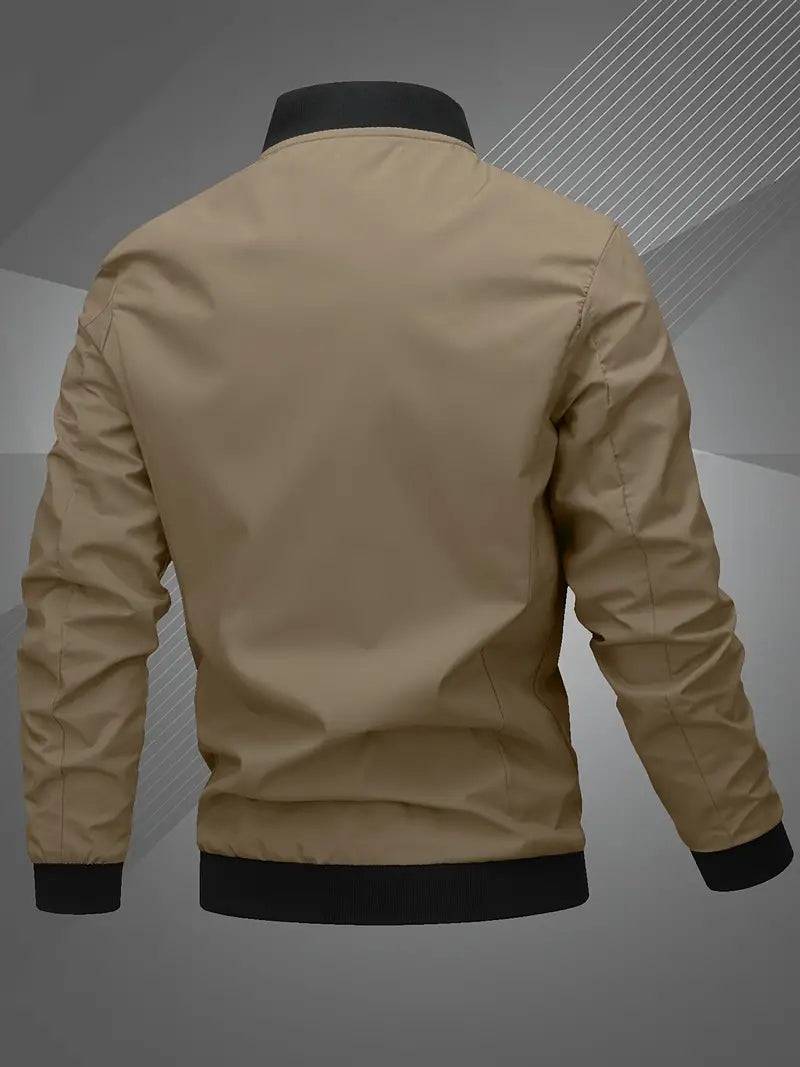 Hermann | Lässige Bomberjacke Mit Gesticktem Buchstaben Für Männer