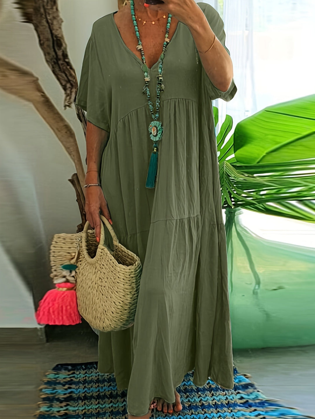 Juvy | Plus Size Bauchweg-Kleid mit Rüschen