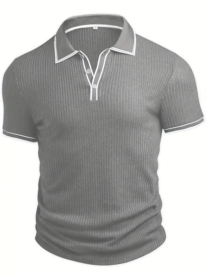 Stephen | Herren-Polohemd mit Rippstrick
