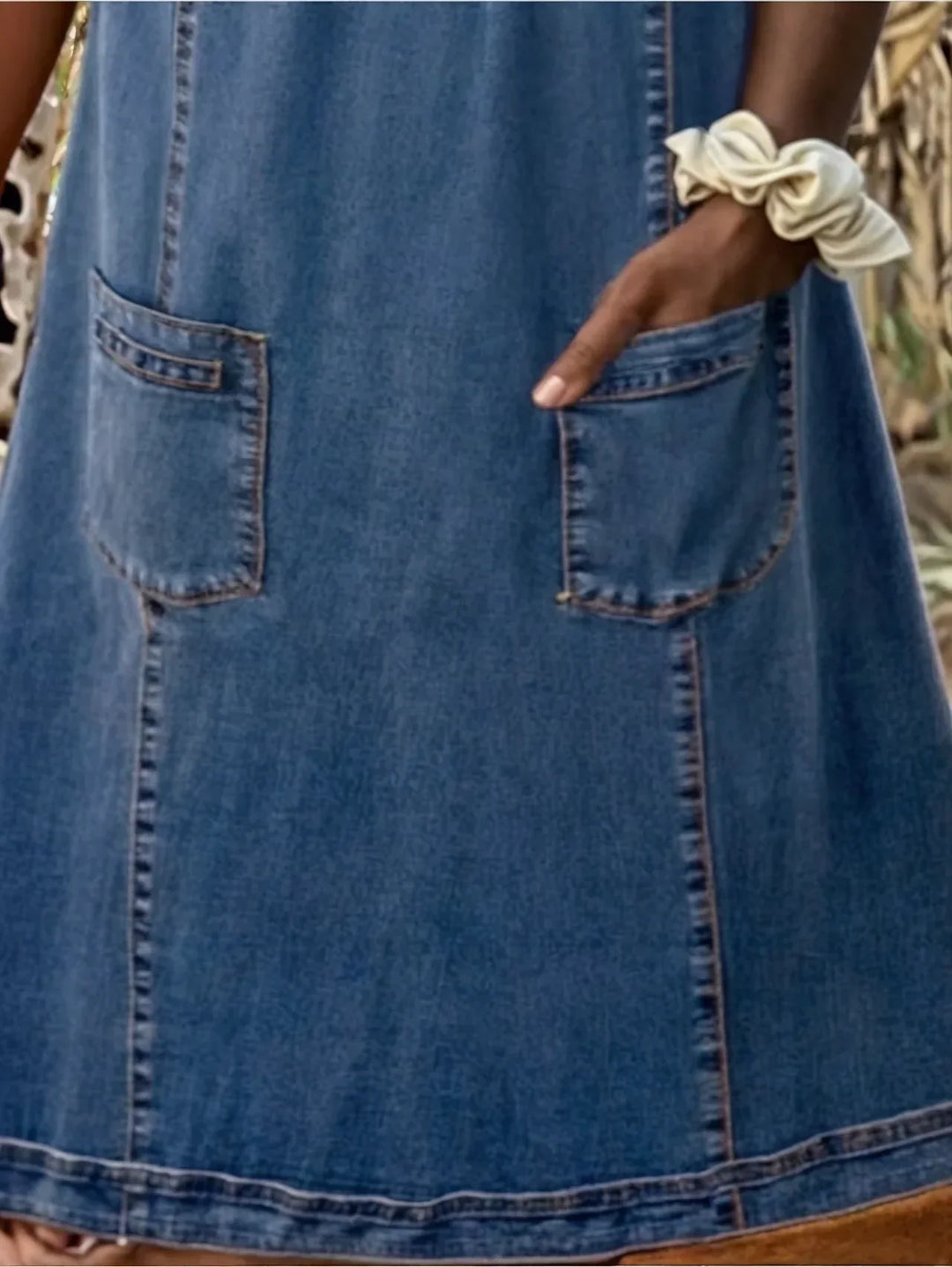 Sazhna | Weiches Denim-Kleid