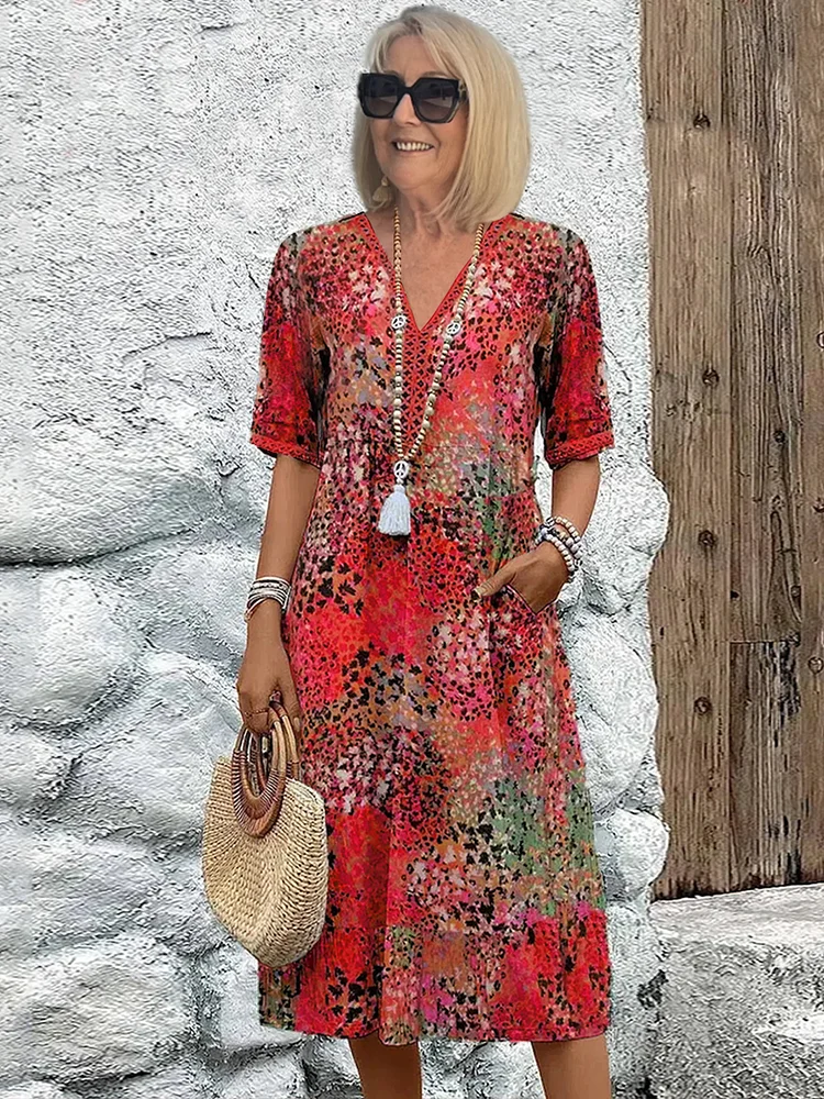 Arwen | Kleid mit Blumenmuster