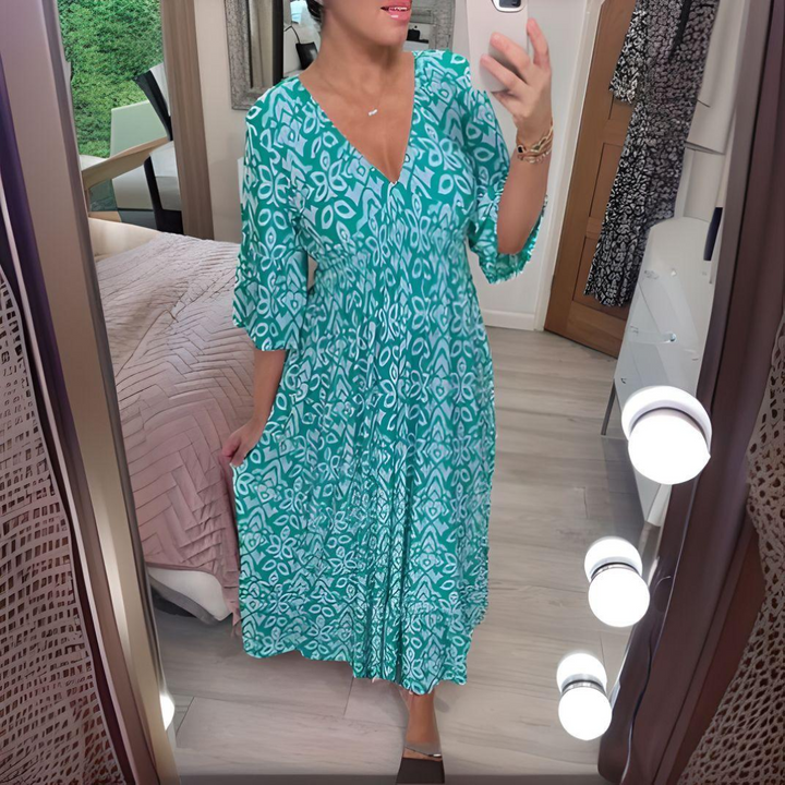 Izabella | Boho Kleid mit Print