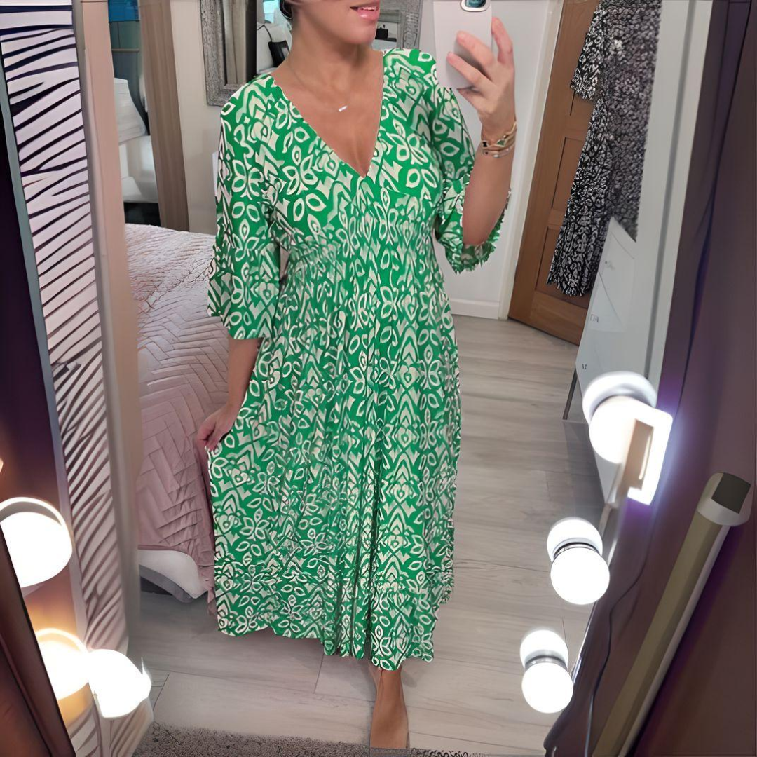 Izabella | Boho Kleid mit Print