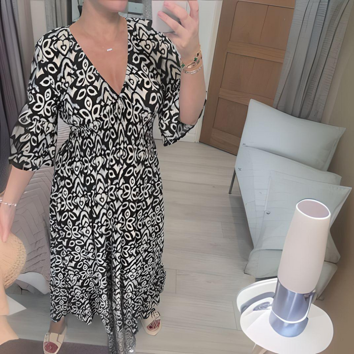 Izabella | Boho Kleid mit Print