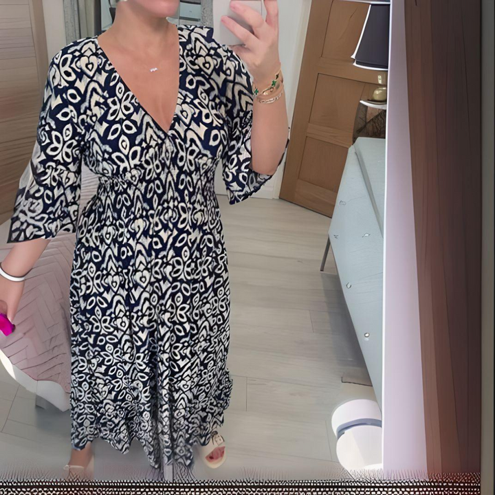 Izabella | Boho Kleid mit Print