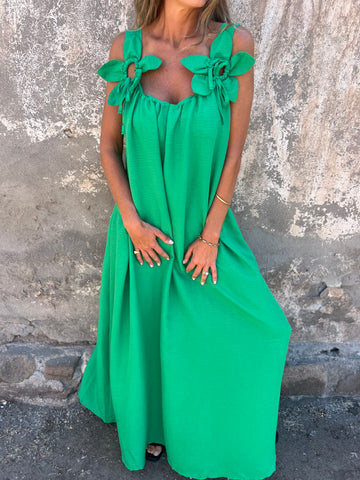 Rowyn | Blumenkleid mit U-förmigem Ausschnitt