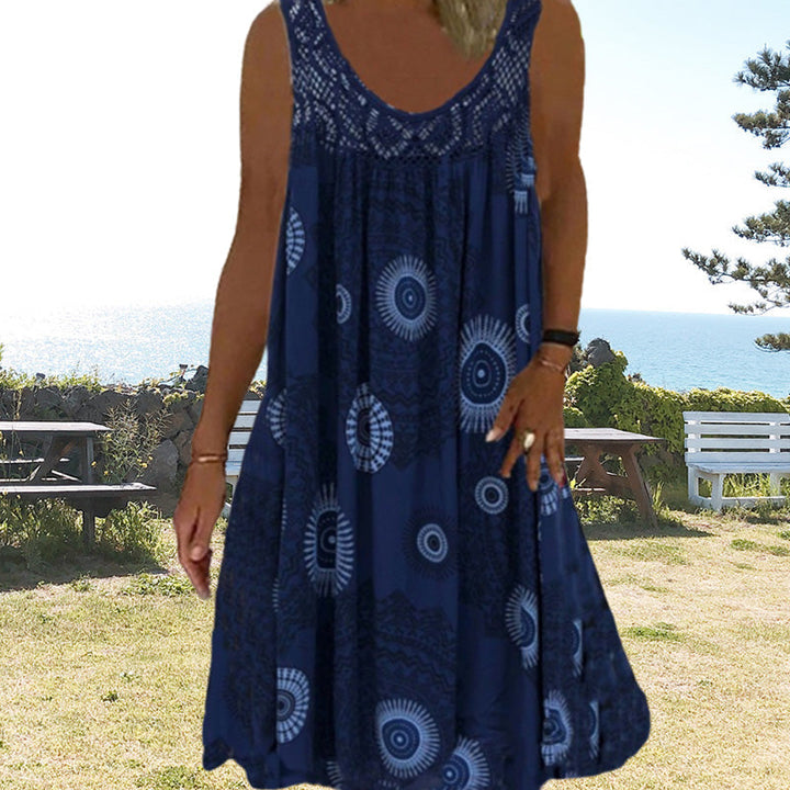 Padie | Lässiges sommerliches ärmelloses Kleid