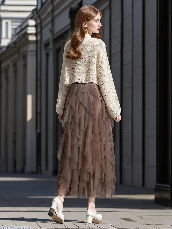 Cecilia | Stilvoller Mesh-Layered Tutu-Rock