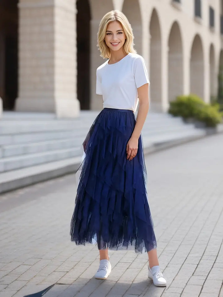 Cecilia | Stilvoller Mesh-Layered Tutu-Rock