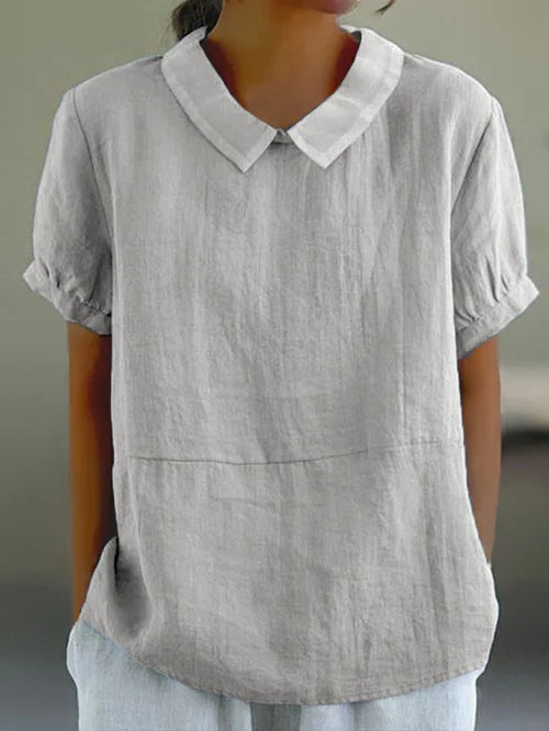 Reina | Bluse mit Kragen und lockerer Passform