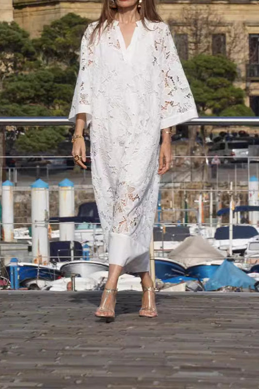 Binna | Modernes Fließendes Raffiniertes Spitzenkleid