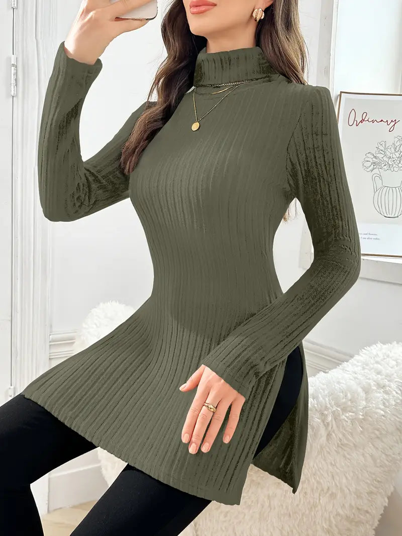 Leontine | Eleganter Langärmeliger Pullover Mit Schmaler Passform Für Den Herbst