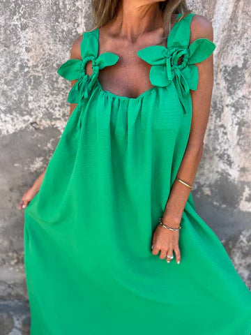 Rowyn | Blumenkleid mit U-förmigem Ausschnitt
