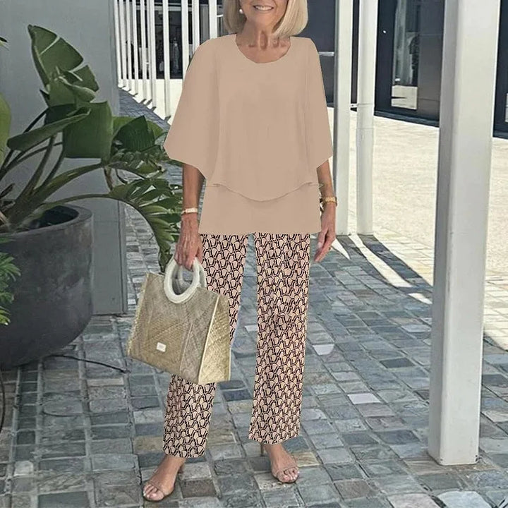 Imani | Trendiges zweiteiliges Set aus Oberteil und Hose