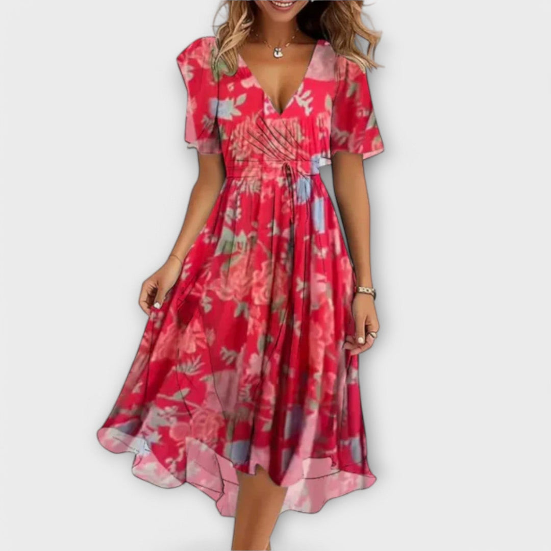Laiya | Lässiges V-Ausschnitt-Kleid