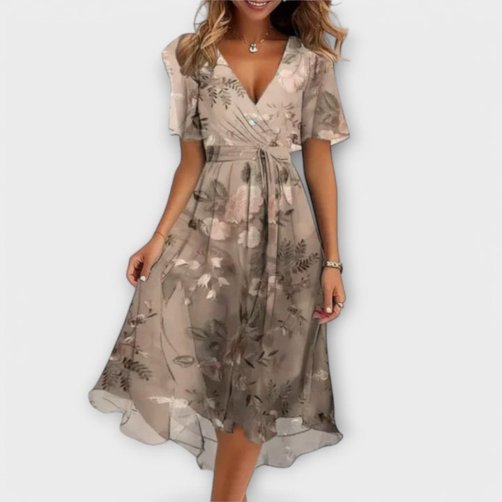 Itzel | V-Ausschnitt Kleid