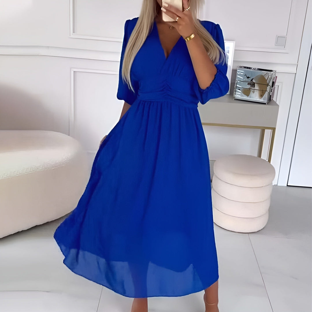 Almerra | Leichtes Seidiges Chiffonkleid