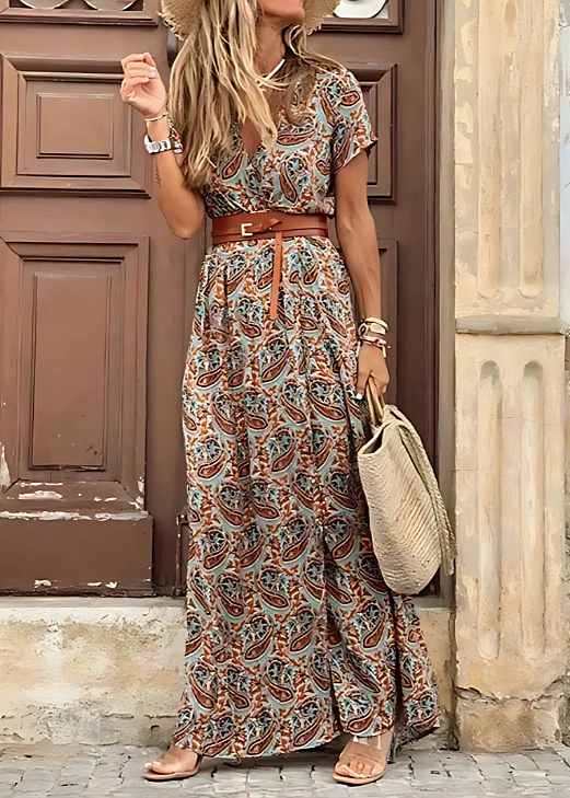 Feeney | Elegantes Bohemian Maxikleid