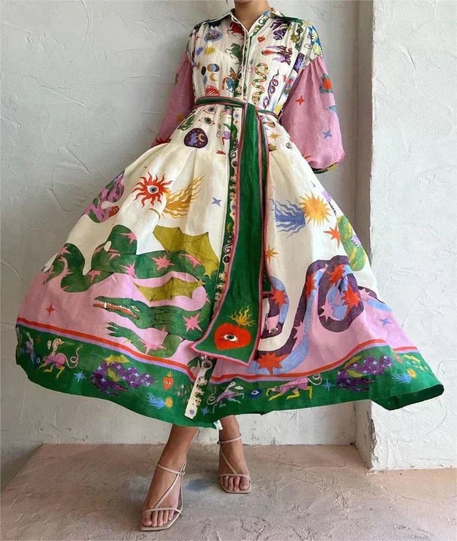 Claudine | Buntes Kleid
