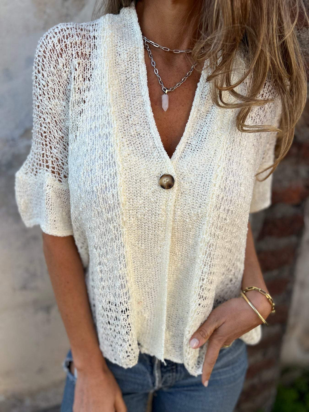 Yvon | Elegantes Texturiertes Top